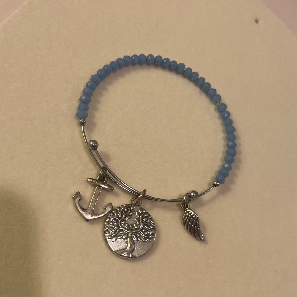 Alex and Ani Blue Beaded Earth Angel Bracelet 😇